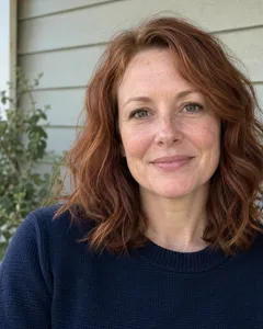 Source selfie for “Copper hair, same doorway”